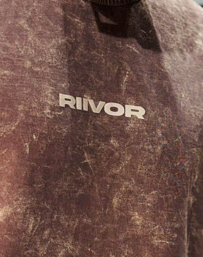Brown Acid Wash Oversized T-Shirt.